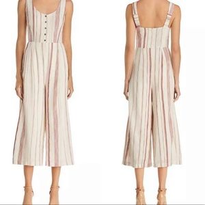 Lost + Wander Striped Jumpsuit Women's Size Medium